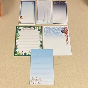 Festive Notepad Set - Blue, White, Green Designs
